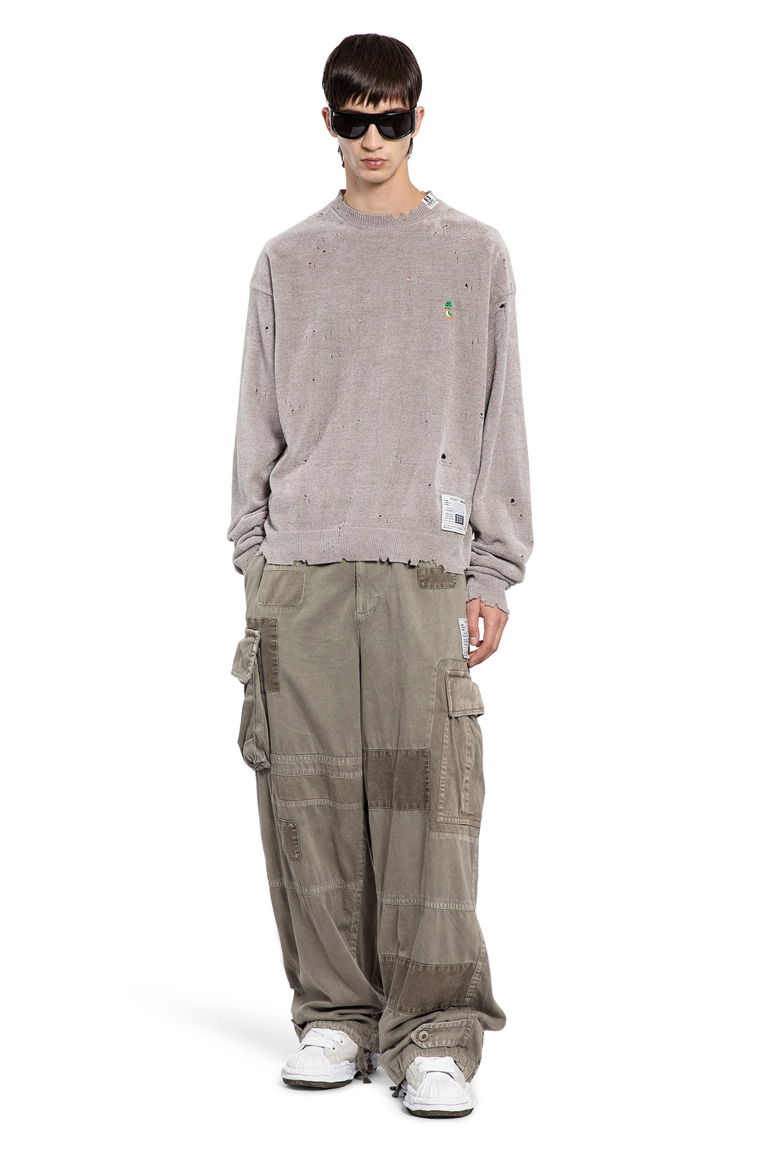 Distressed Knit Sweater - 4
