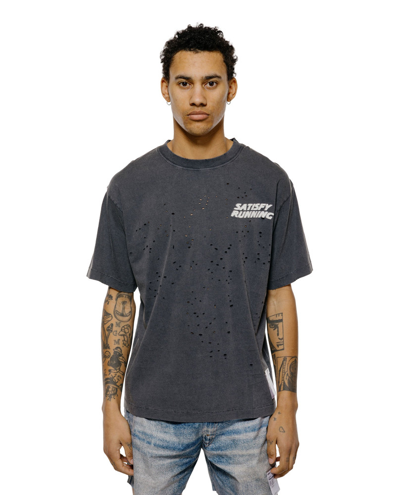 SATISFY MothTech T-Shirt Aged Black WA outlook