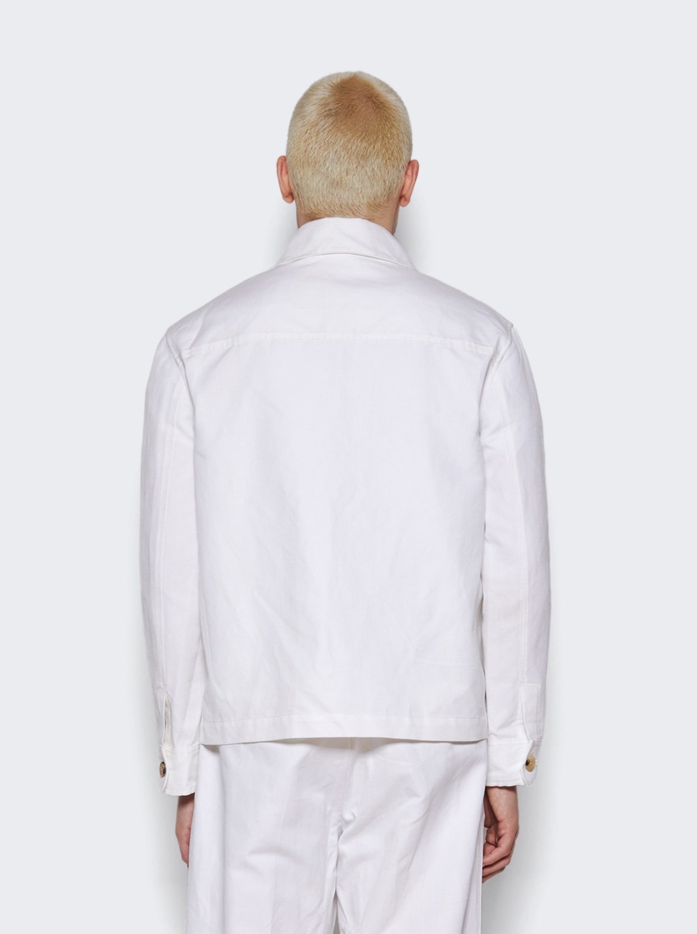 Daito Cotton Linen Overshirt Optical White - 5