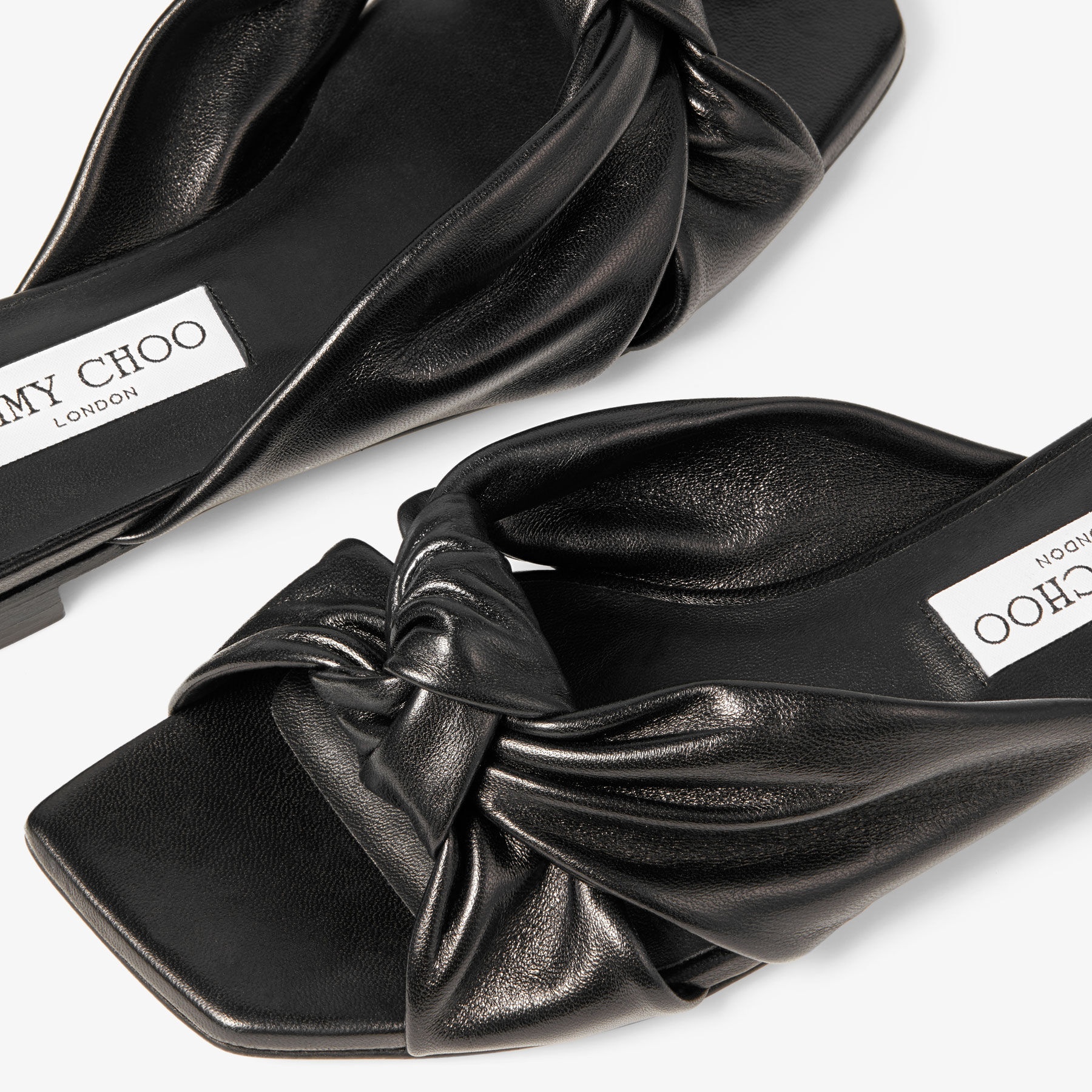 Avenue Flat
Black Nappa Leather Flat Sandals - 3