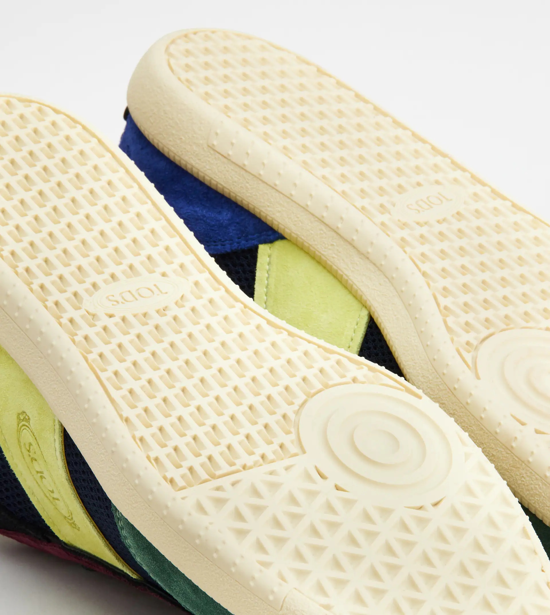 TOD'S TABS SNEAKERS IN SUEDE AND TECHNICAL FABRIC - BLUE, YELLOW, GREEN - 6