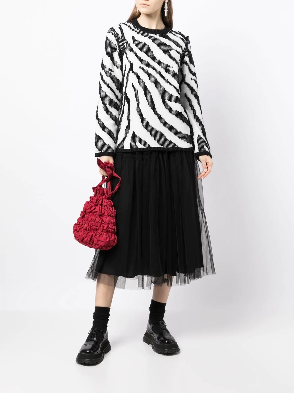 intarsia-knit zebra pattern jumper - 2