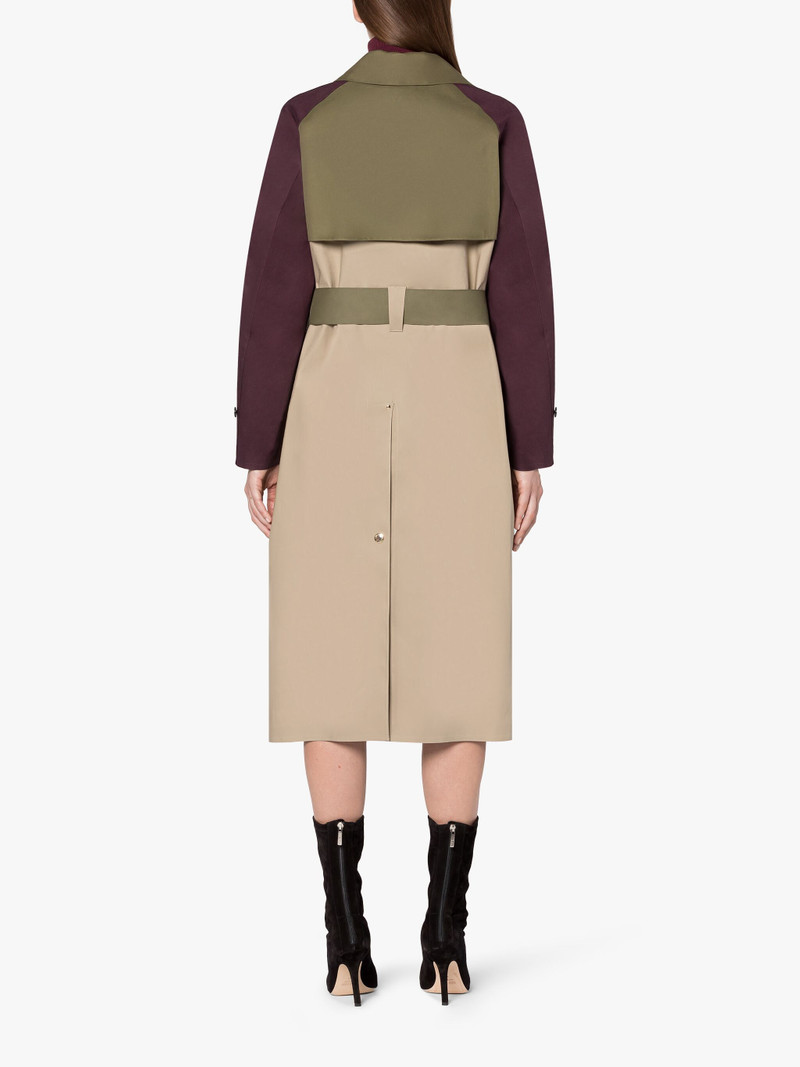 KNIGHTWOODS FAWN COLOUR BLOCK BONDED COTTON TRENCH COAT 4