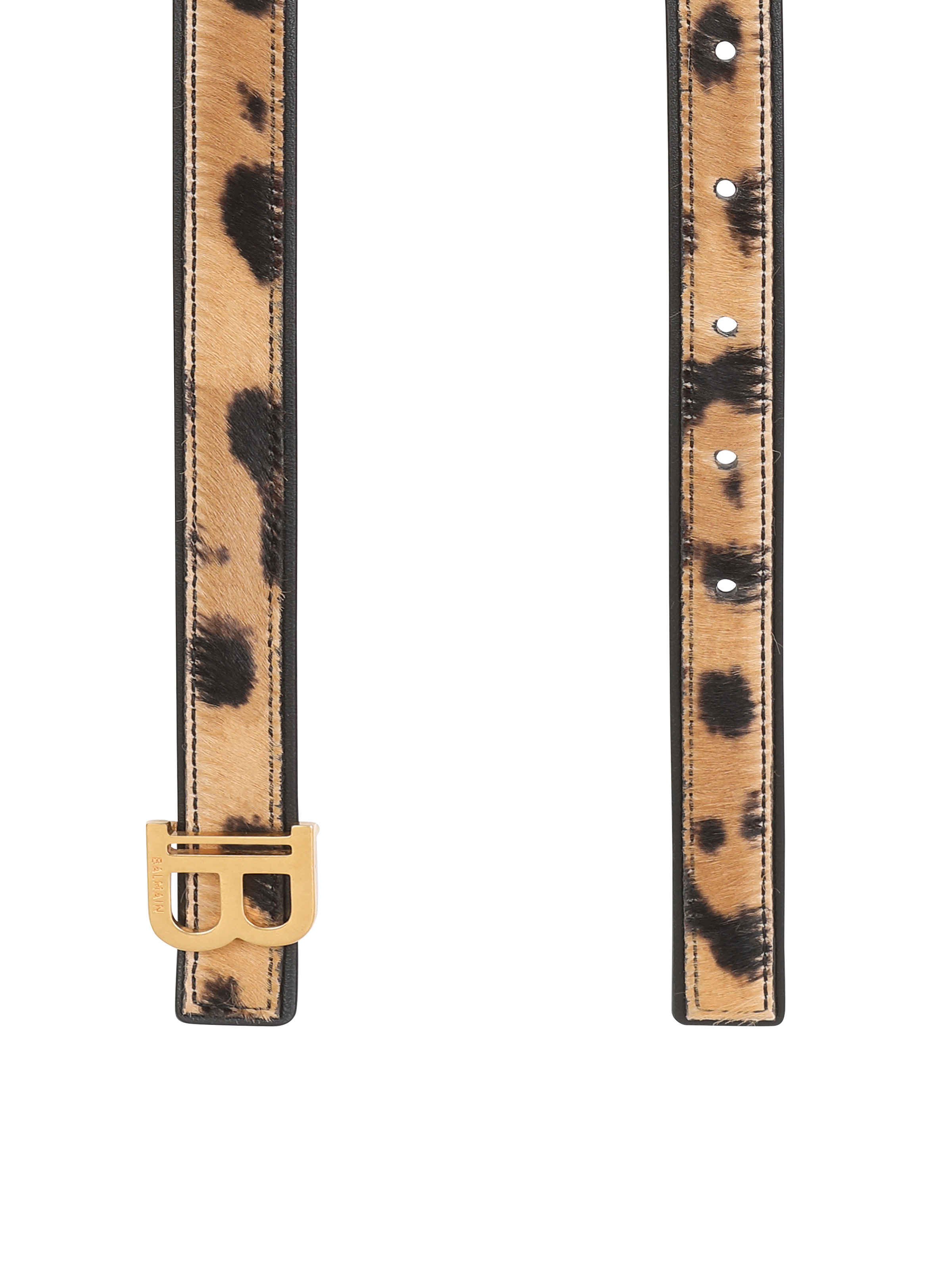 B-Belt in leopard print leather - 4