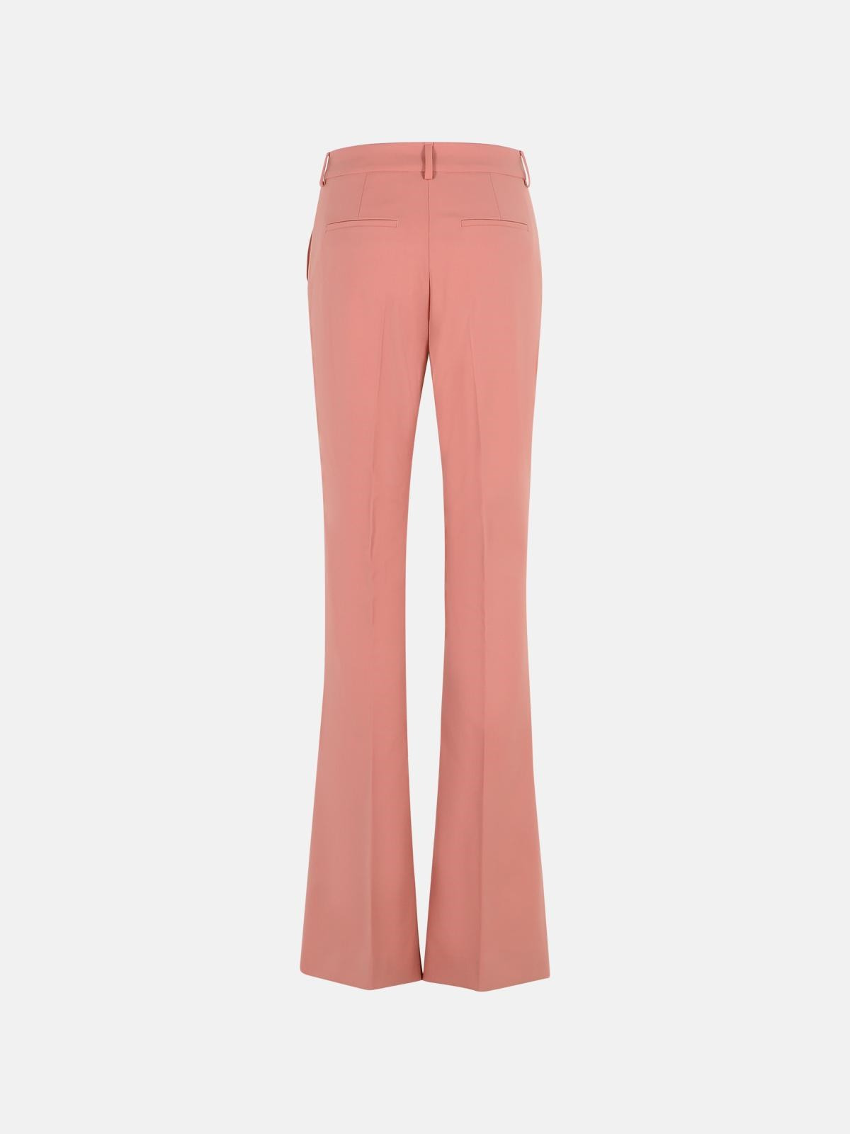 'FEBE' FLARE TIGHT PANTS IN ANTIQUE PINK VIRGIN WOOL - 3