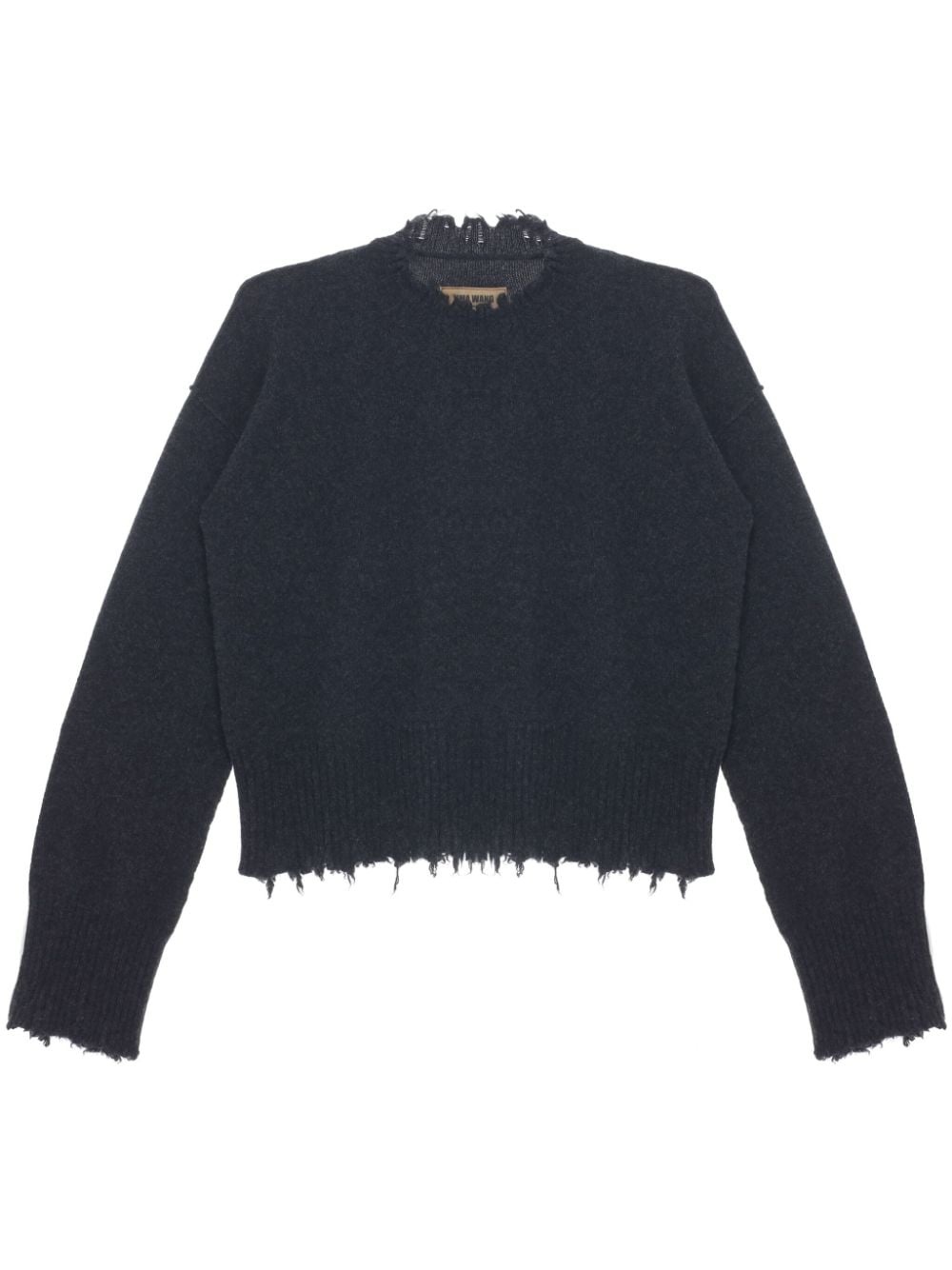 distressed cashmere jumper - 1