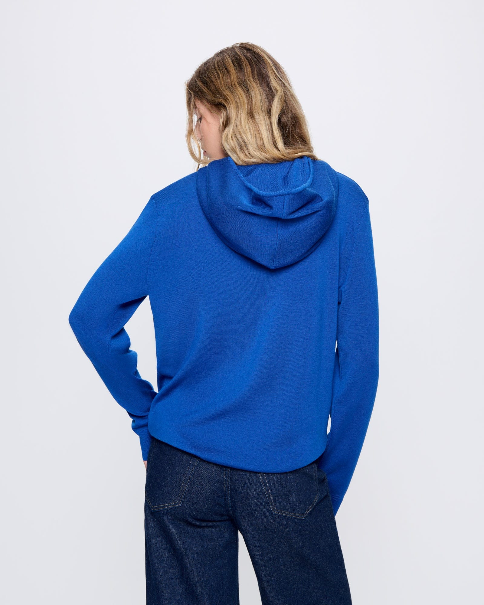 Womens DNA Regenerative Merino Wool Hoodie - Earth Blue - 5