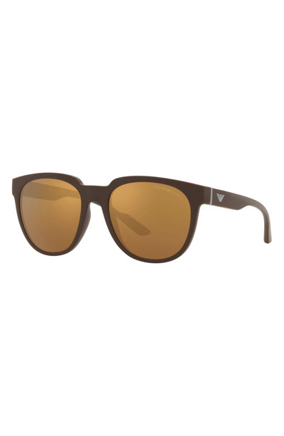 EMPORIO ARMANI 55mm Mirrored Phantos Sunglasses outlook