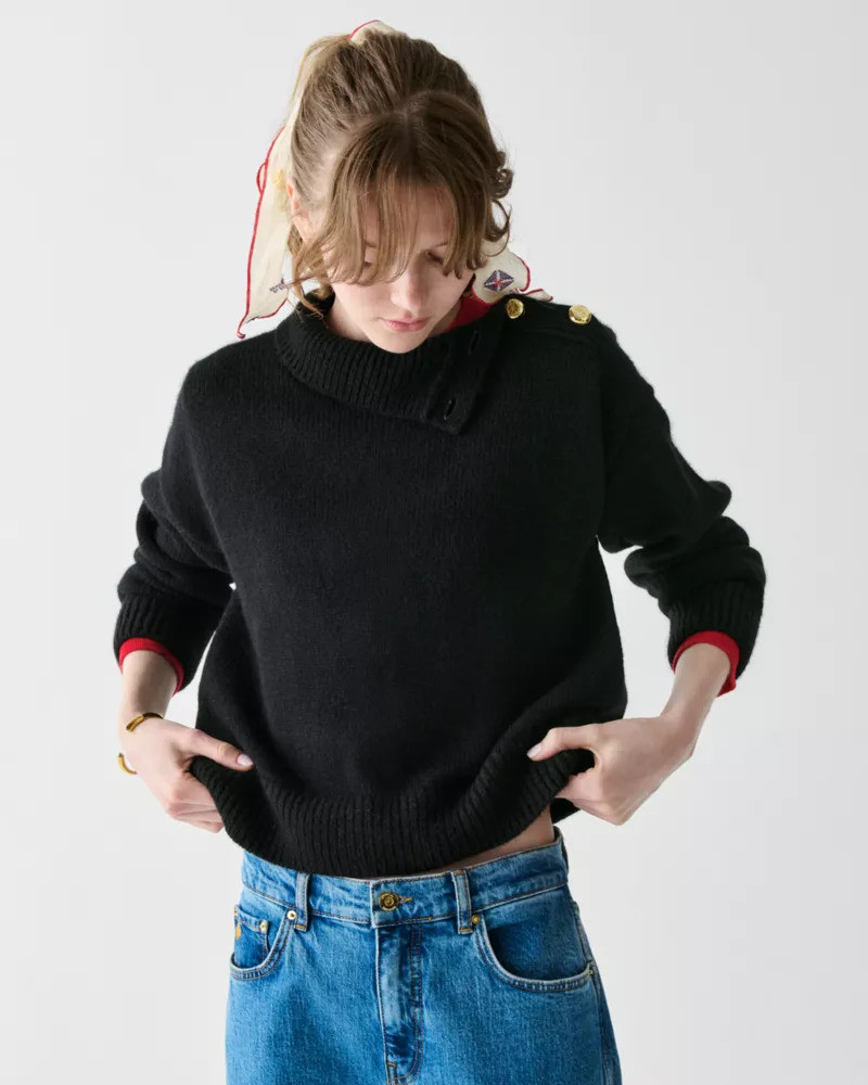 kate spade Turtleneck With Bauble Buttons outlook
