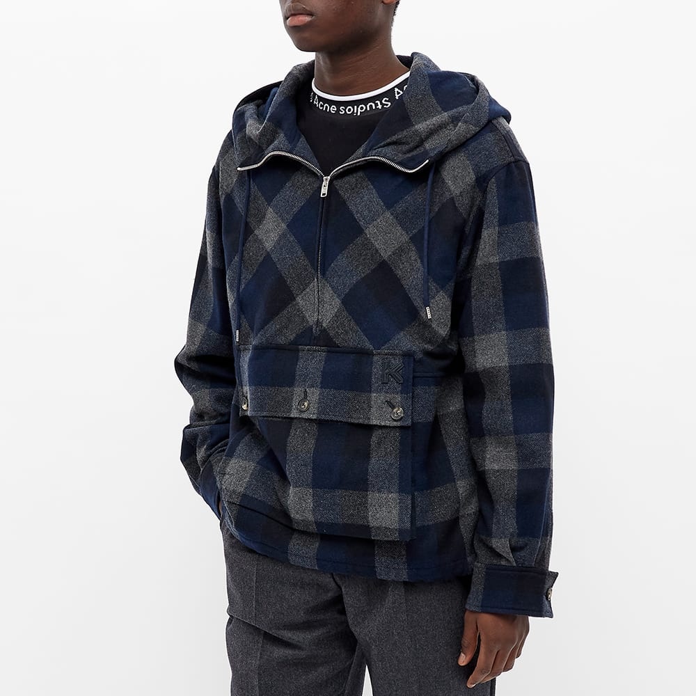 Kenzo Wool Check Half Zip Anorak - 4