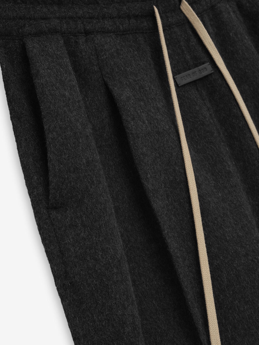 Brushed Wool Cashmere Wide Leg Pants - 3
