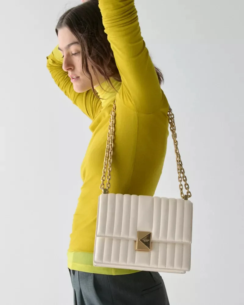Deco Quilted Chain Shoulder Bag - 1