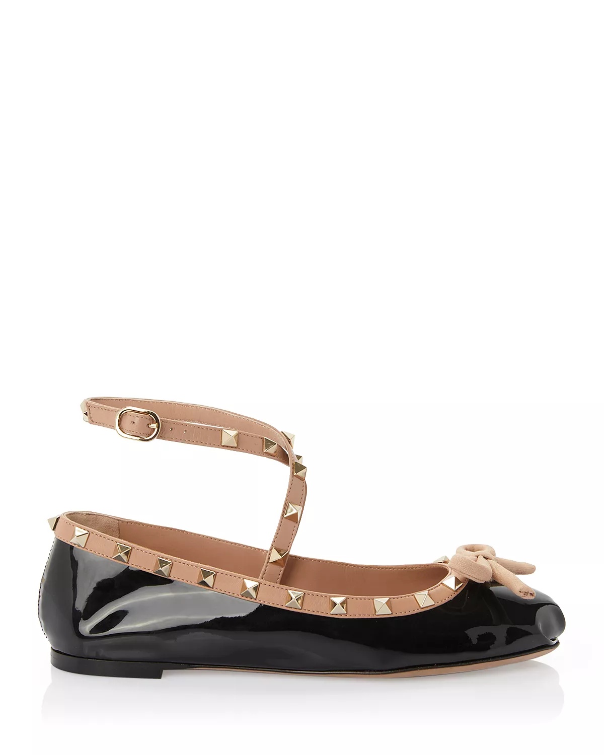 Women's Patent Rockstud Ballerina Flats - 3