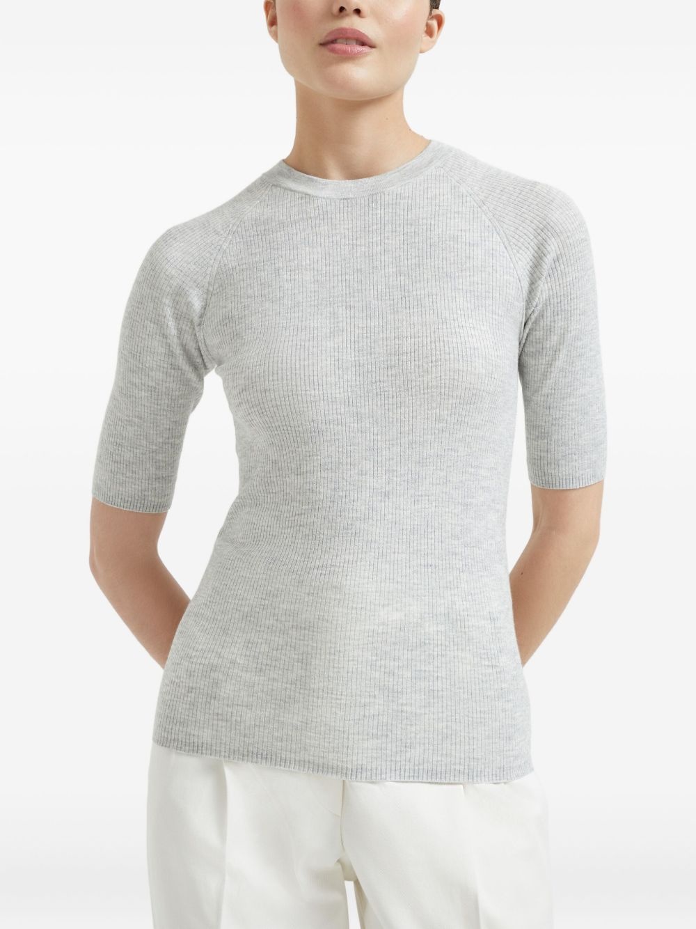 ribbed-knit jumper - 3