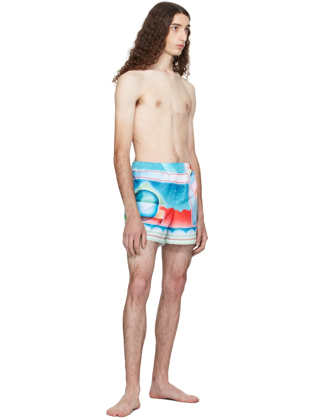 Multicolor Galaxy Court Swim Shorts - 4