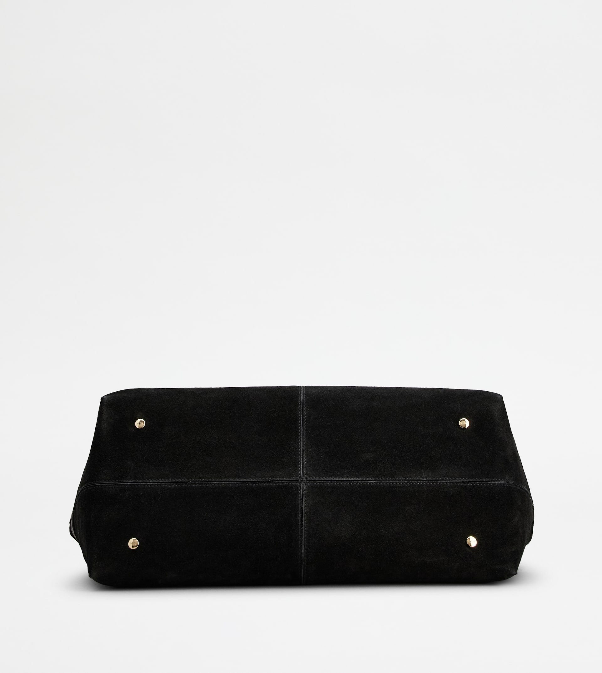 TOD'S DI BAG FOLIO IN SMOOTH LEATHER AND SUEDE MEDIUM - BLACK - 4