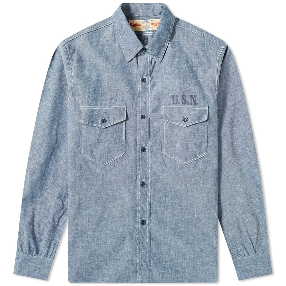 The Real McCoy's U.S.N. Chambray Shirt - 1