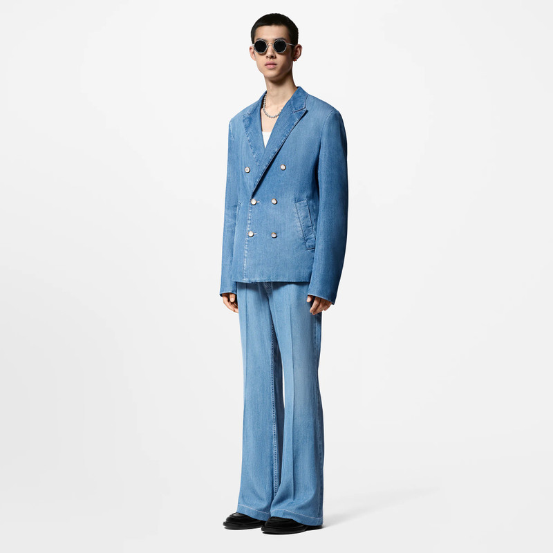Louis Vuitton Double-Breasted  Tailored Chambray Jacket outlook