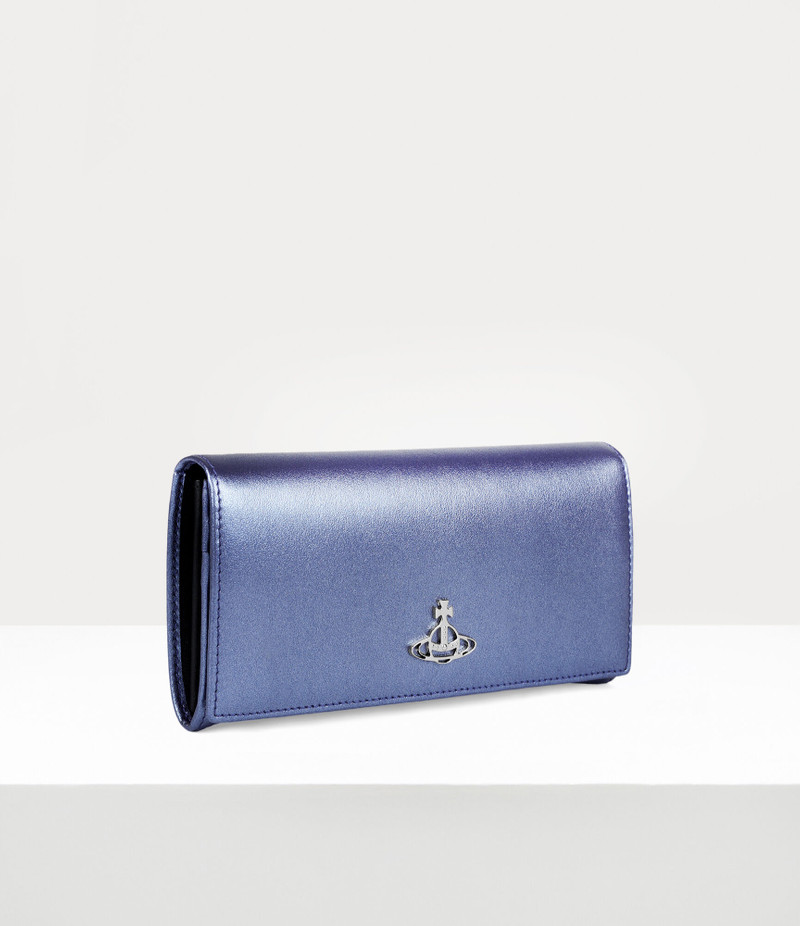 PEARLISED LEATHER LONG CARD HOLDER 2