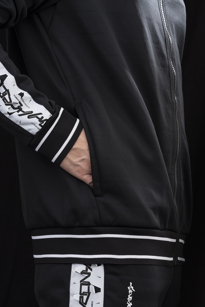 GGG-J1-010 Nike® Acronym® Track Jacket Knit BLACK/WHITE ] with GGG-P1-010 - 19