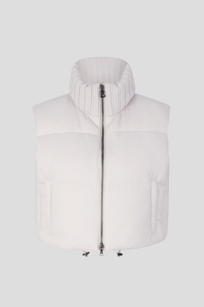 Miani Pure new wool and down waistcoat in Cream - 1