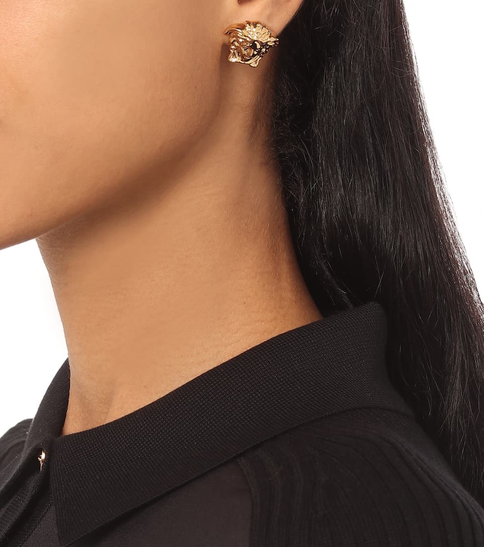 Medusa gold-plated earrings - 2