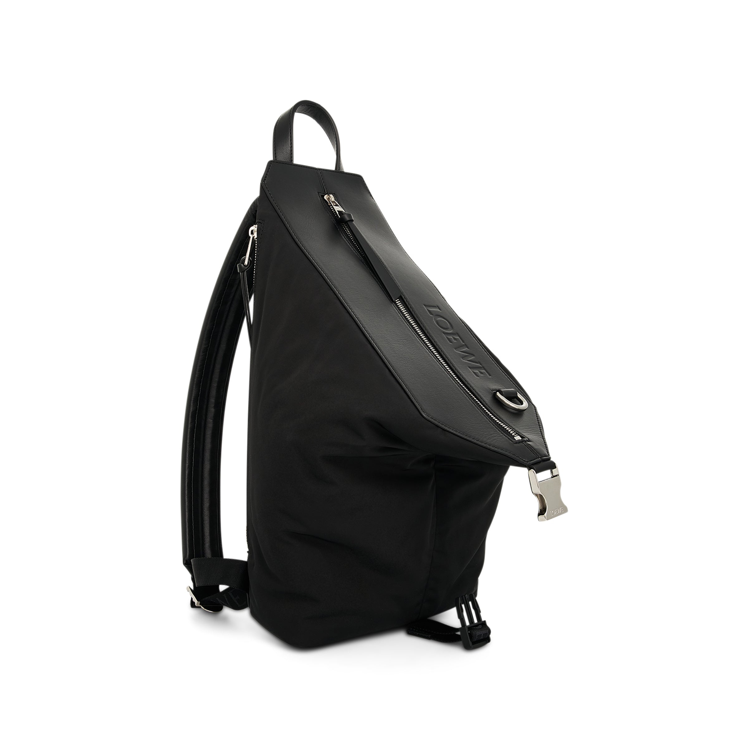 Convertible Puffer Backpack in Black - 5