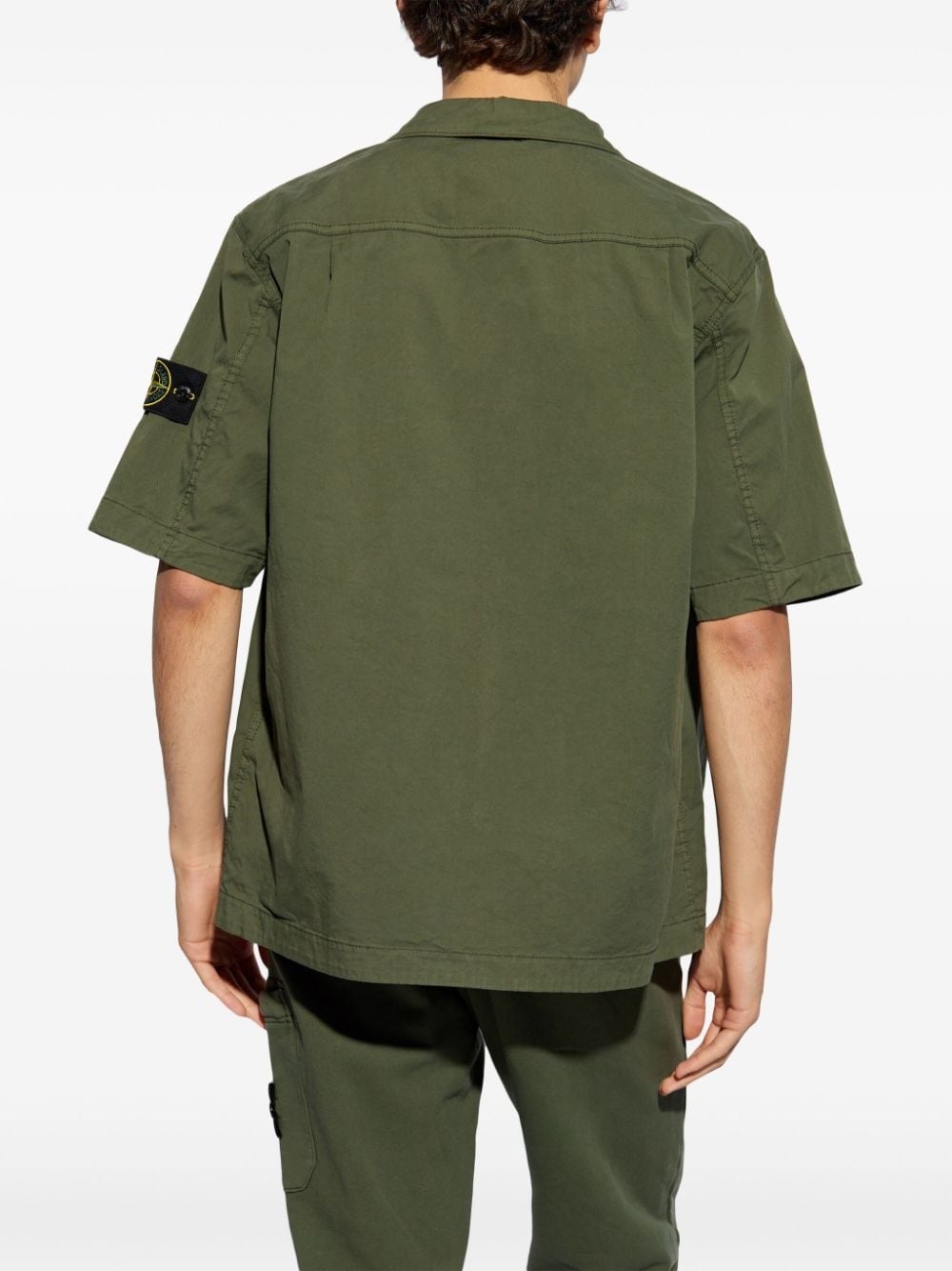 Compass-motif cotton-blend shirt - 4