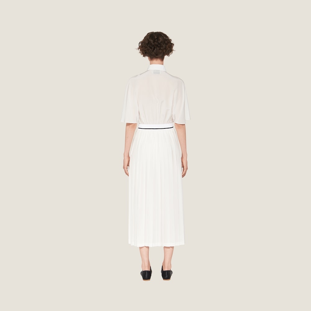 Crepe de chine midi dress - 3