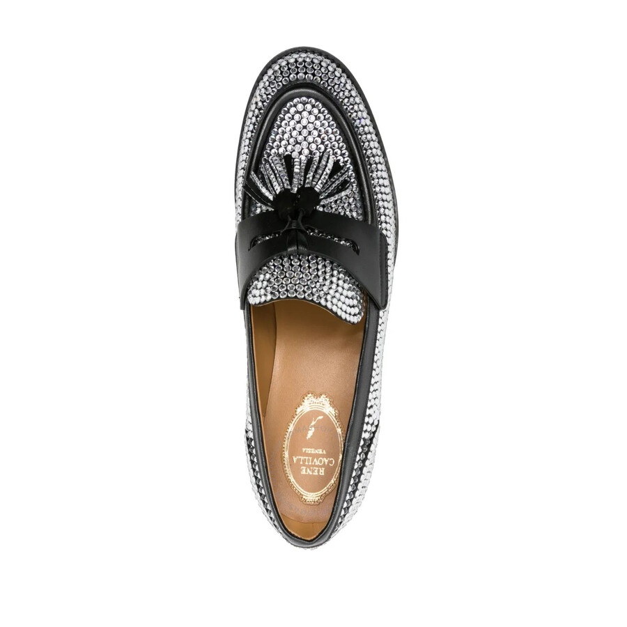Rene Caovilla Rhinestone-Embellished Morgana Loafers - 3