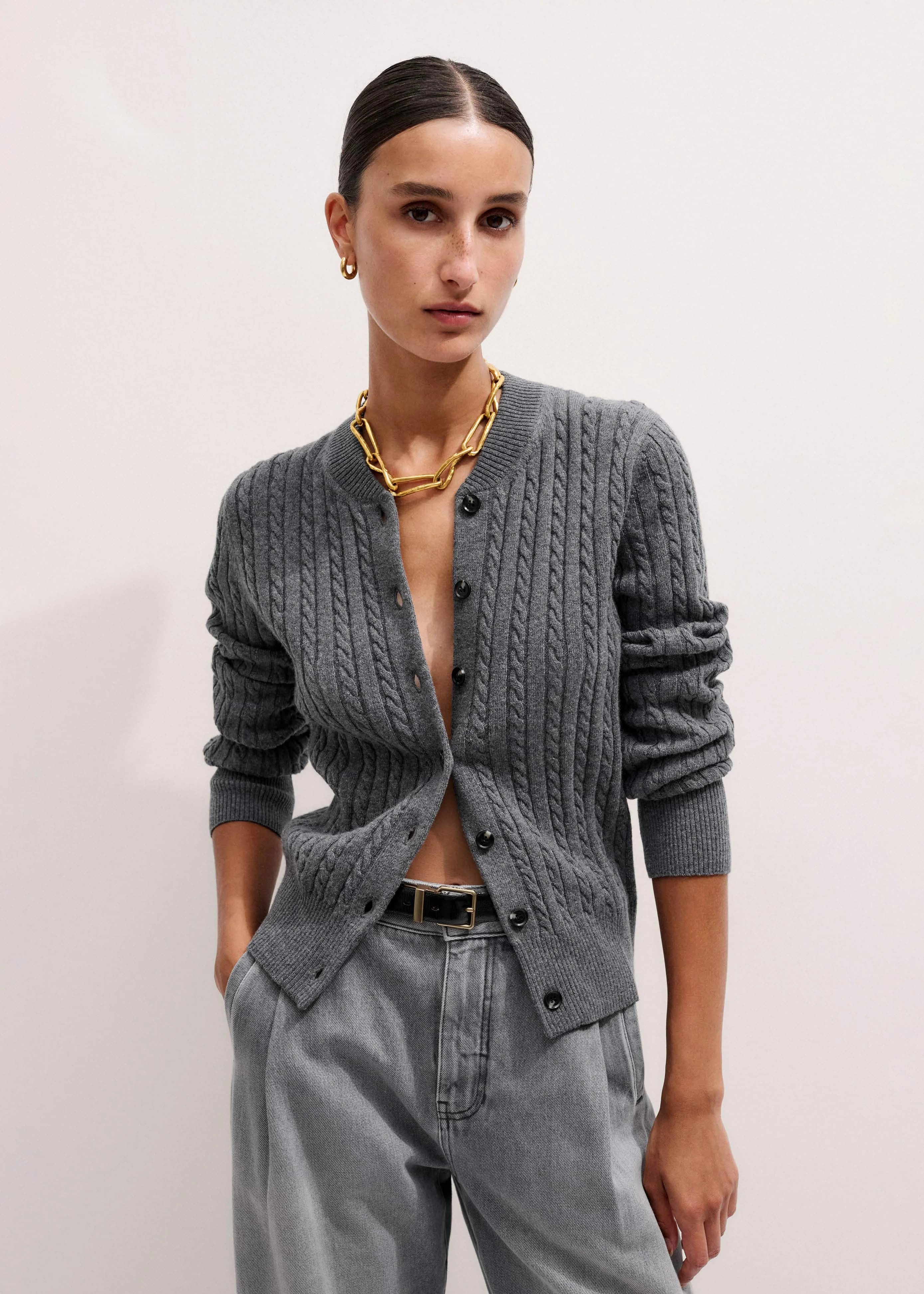 Micro Cable Cardigan - 1