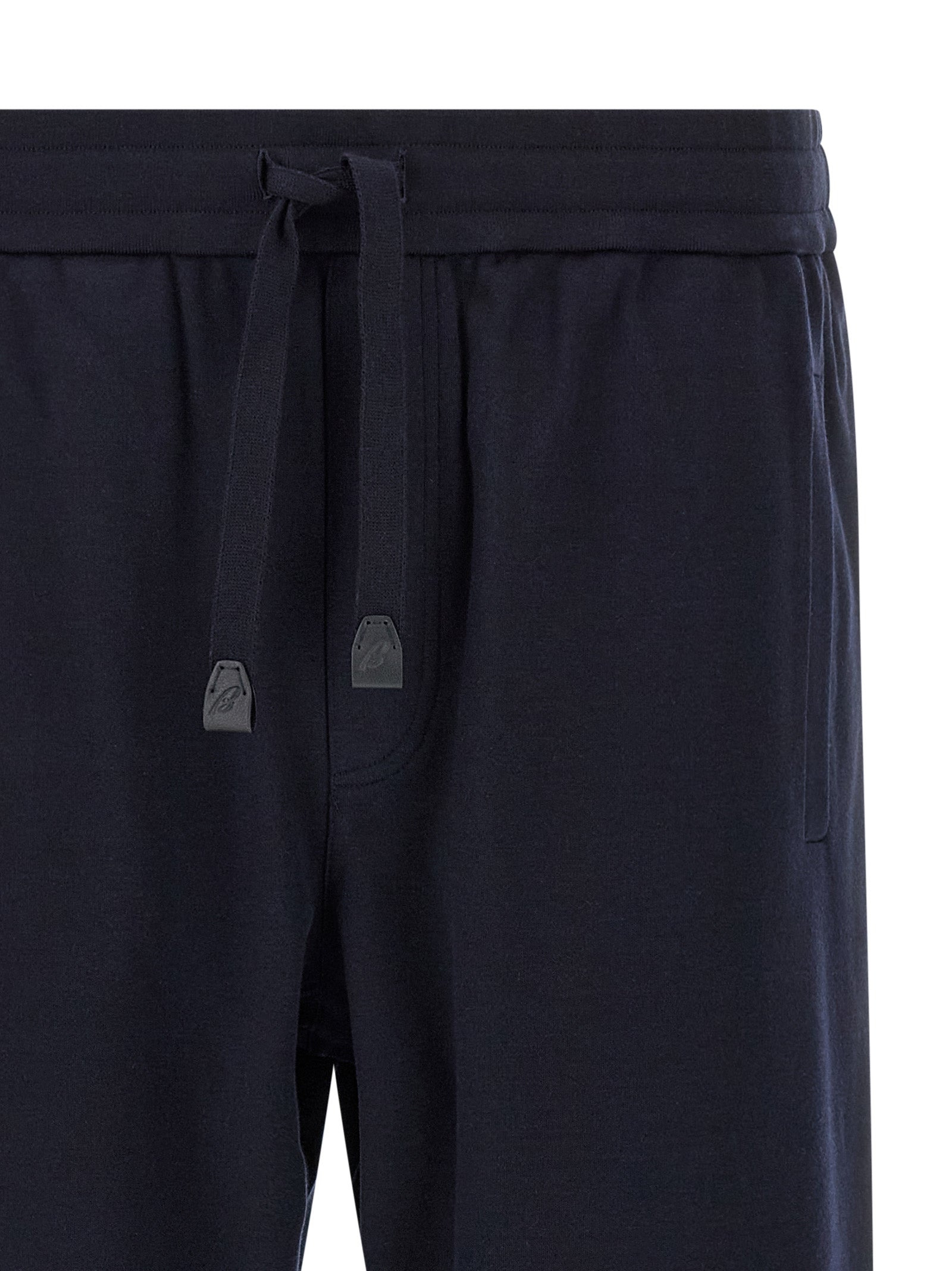 Cotton And Cashmere Joggers Pants Blue - 3