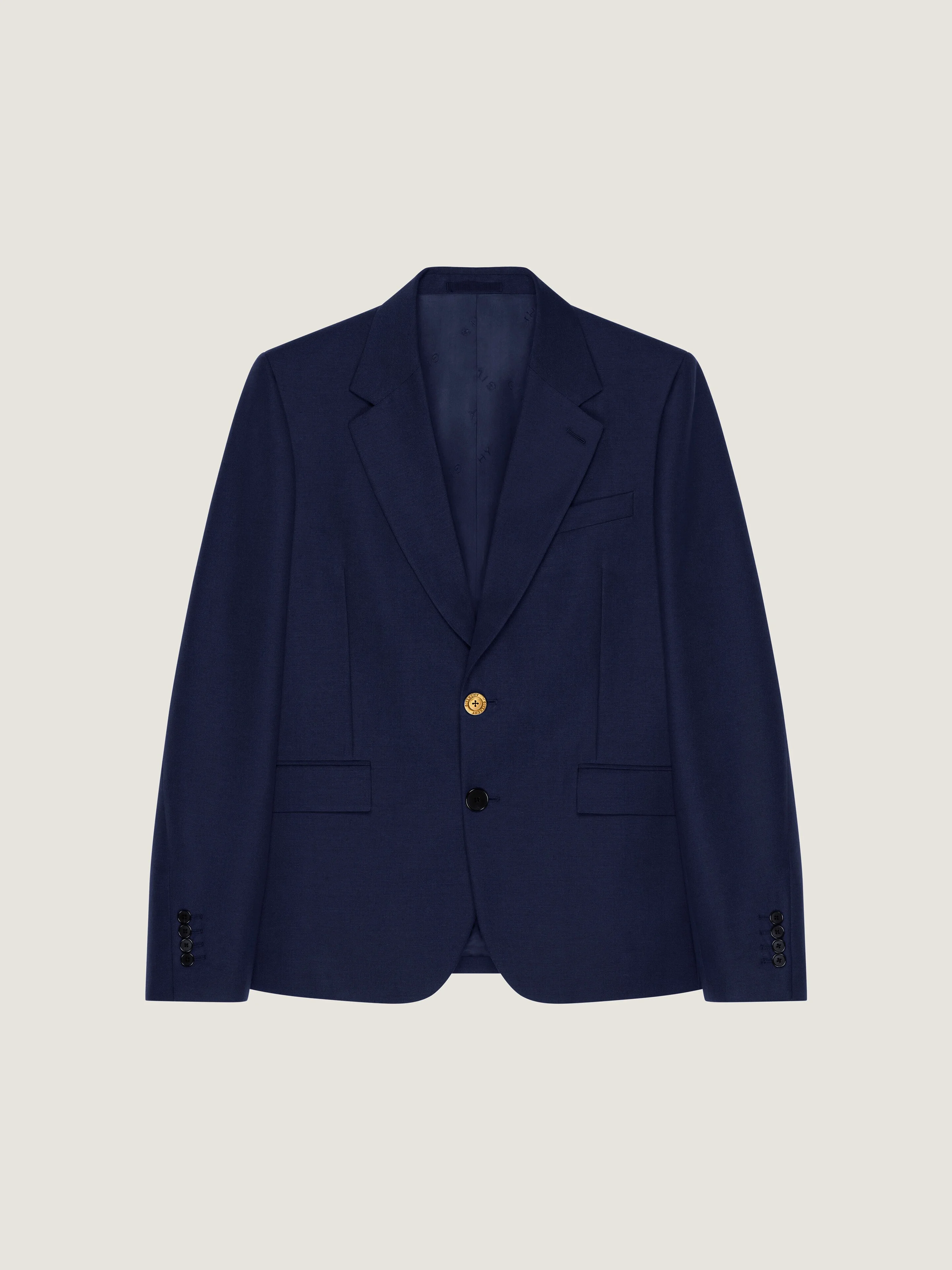 SINGLE-BREASTED BLAZER IN WOOL AND MOHAIR - 1