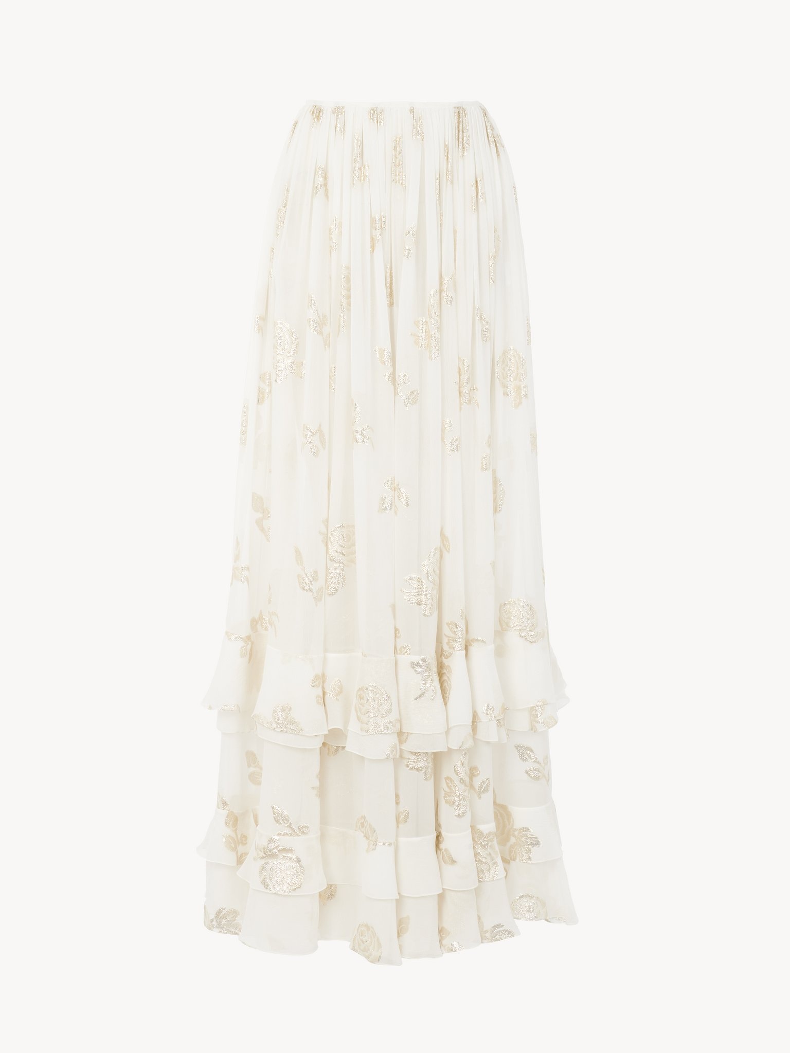 FLUID MAXI SKIRT IN SILK JACQUARD & LUREX - 2