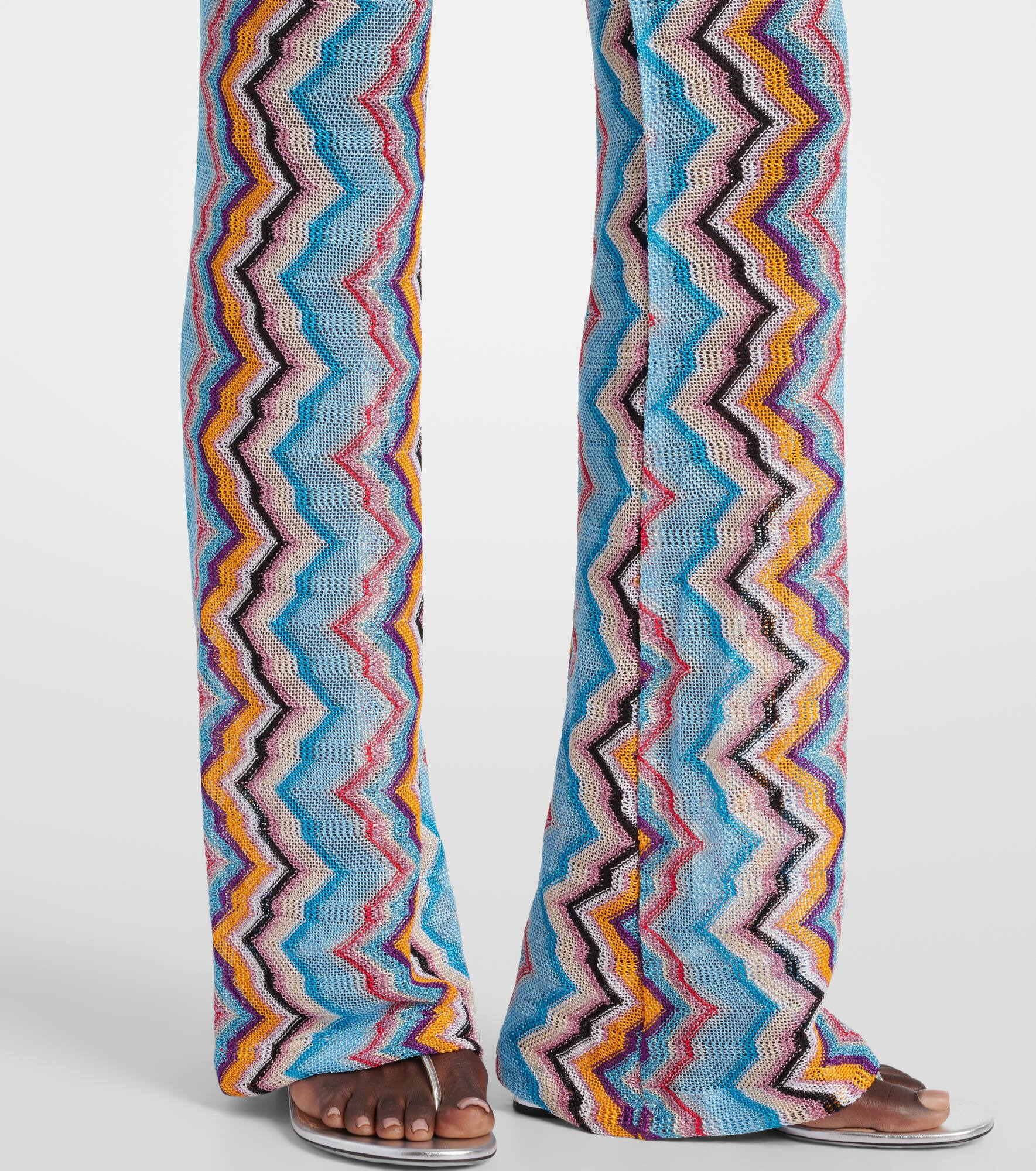 Zigzag high-rise flared pants - 5