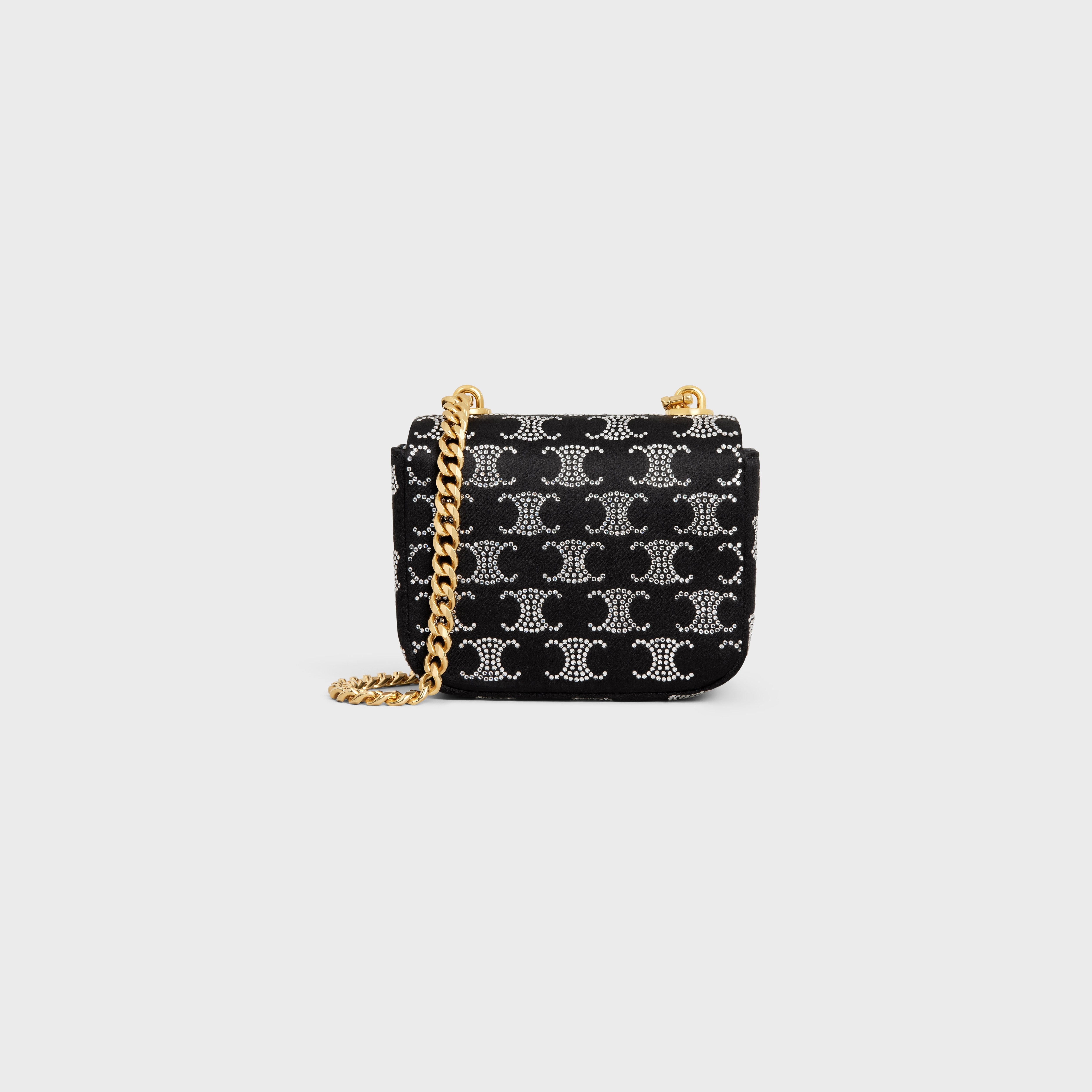 MINI CHAIN CLAUDE in SATIN WITH TRIOMPHE STRASS 3