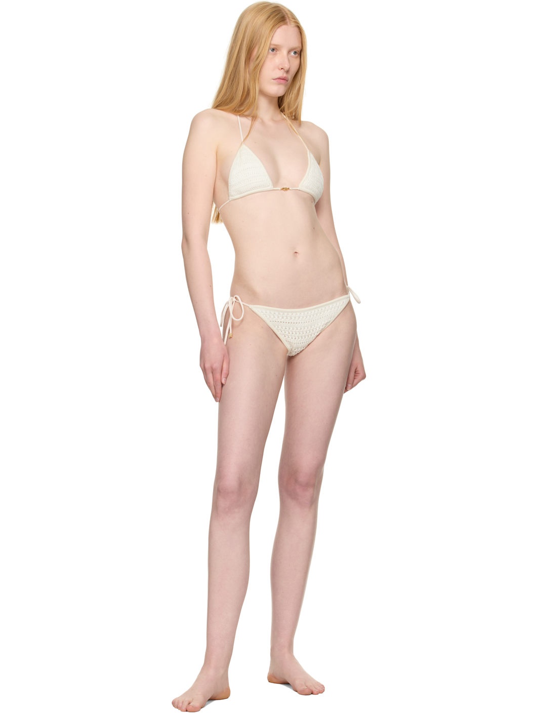 Beige Crochet Bikini - 4