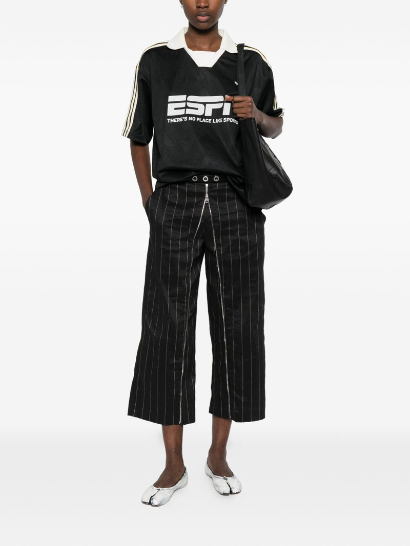 adidas striped collared T-shirt outlook