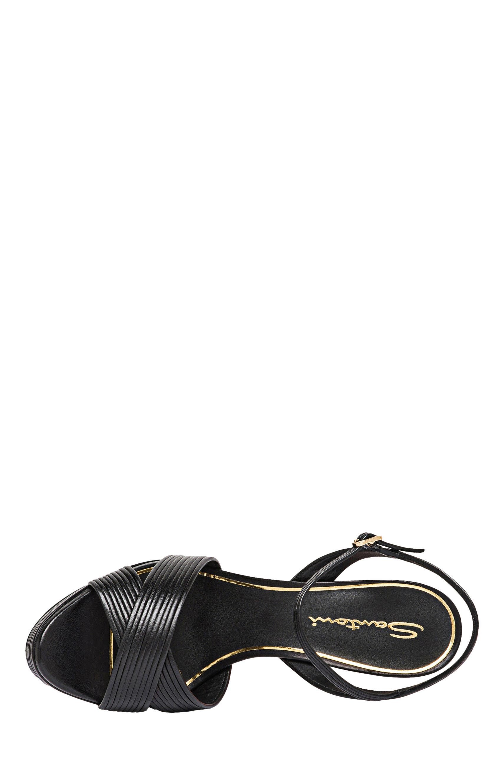 Santoni Women's leather high-heel sandal in Black at Nordstrom - 3