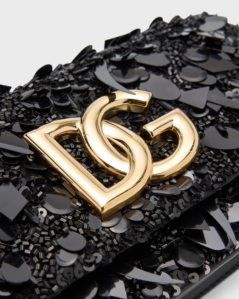 DG Logo Sequined Top-Handle Bag 6