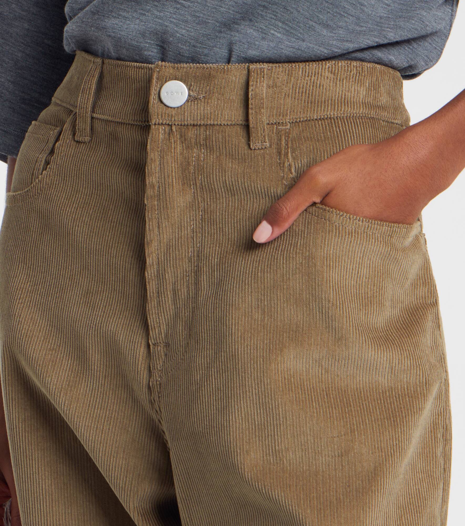 Cotton corduroy wide-leg pants - 4