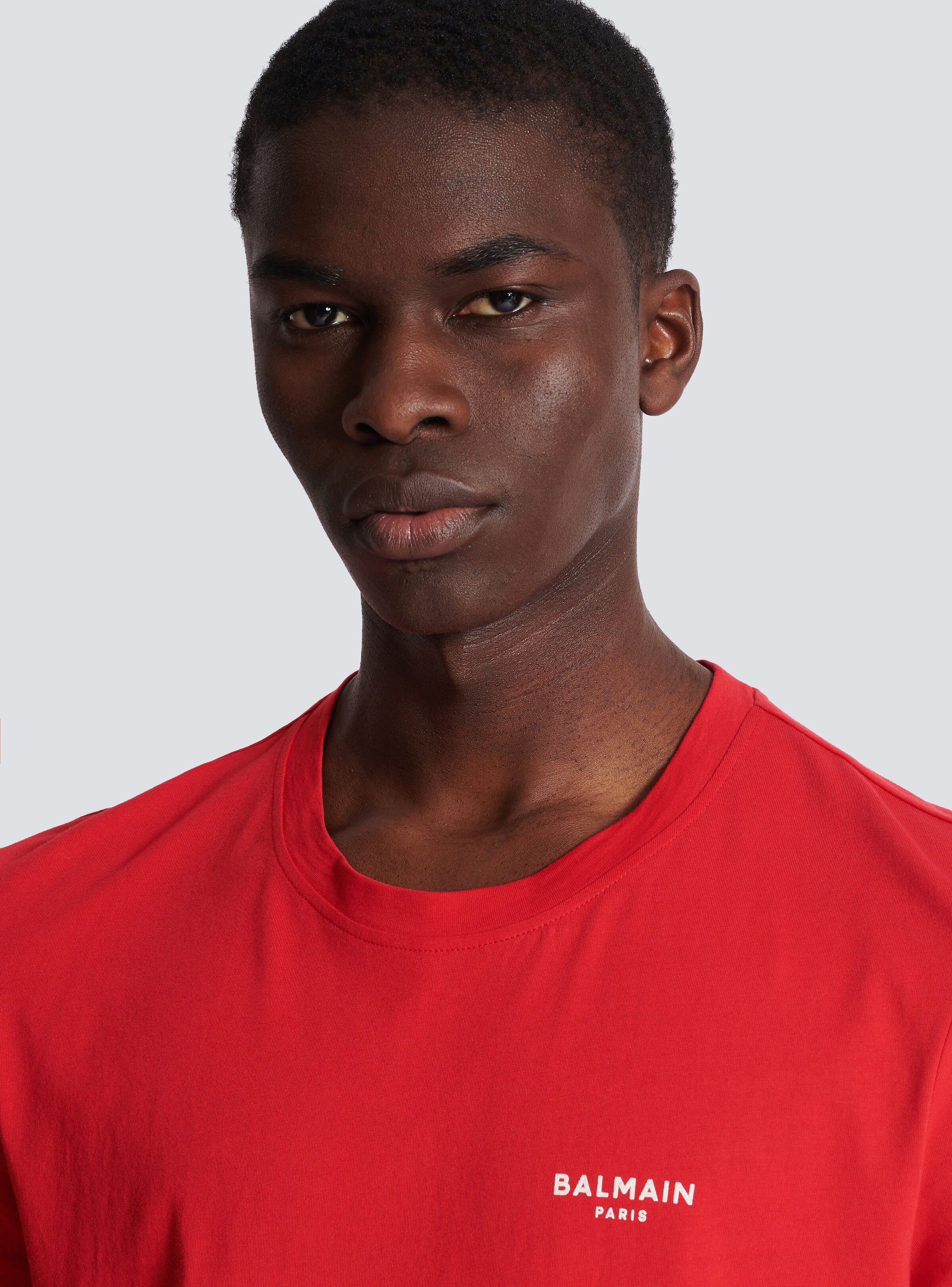 Flocked Balmain T-shirt - 7