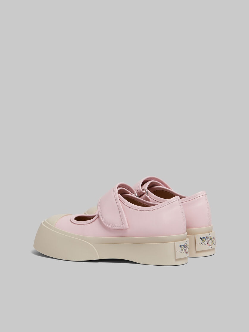 LIGHT PINK NAPPA LEATHER MARY JANE SNEAKER - 3