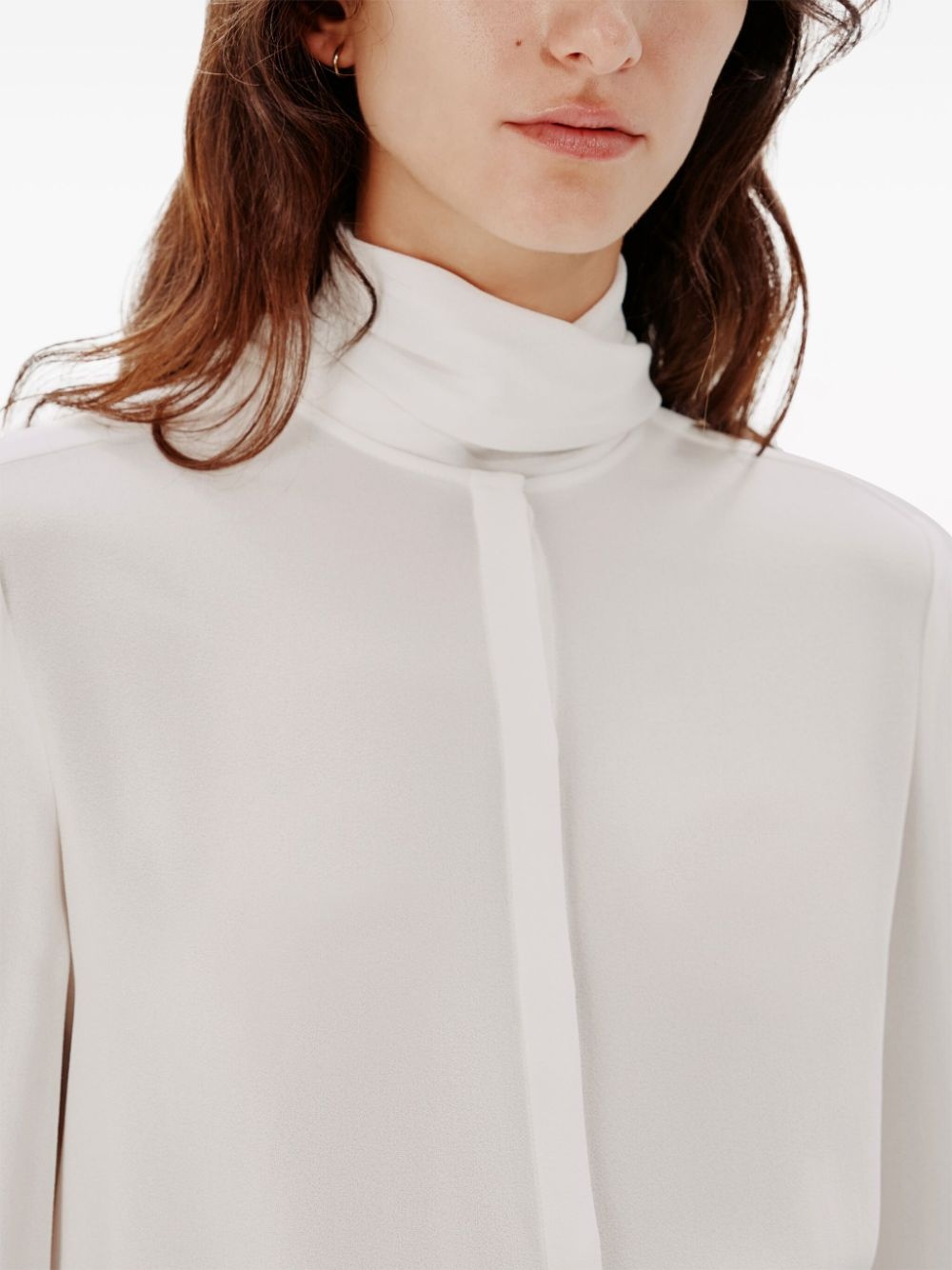 ENKAÂ®-blend tie-neck blouse - 4