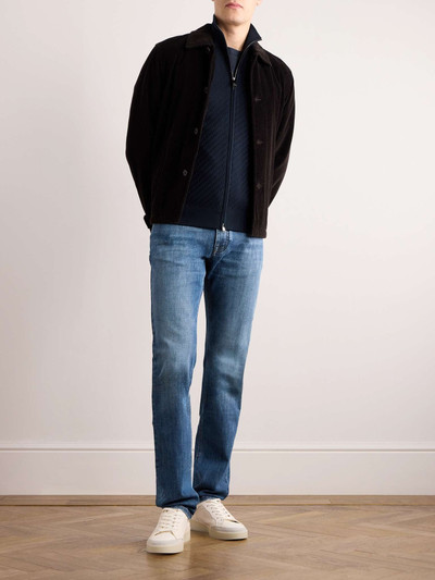 Brioni Cotton, Silk and Cashmere-Blend Zip-Up Sweater outlook