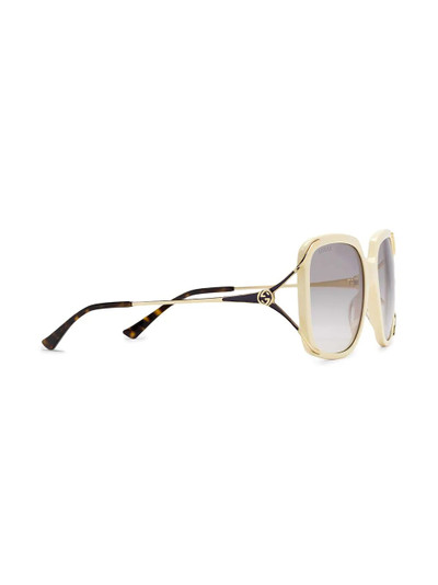 GUCCI oversized round frame sunglasses outlook