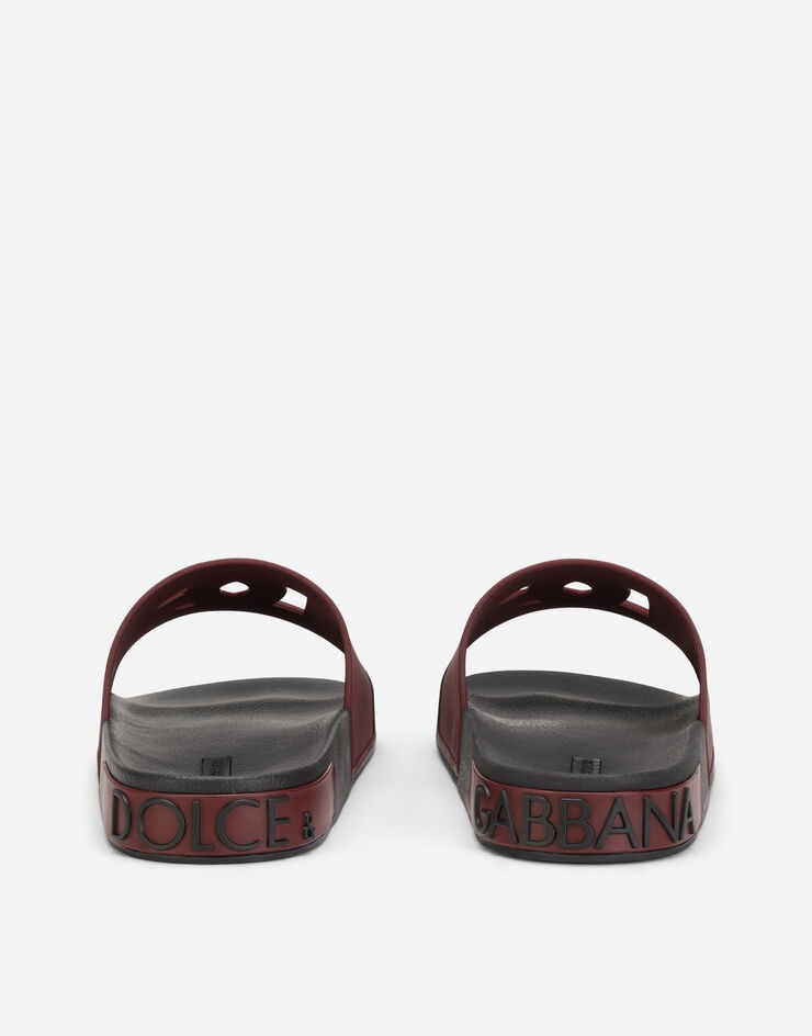 Rubber beachwear sliders with DG Millennials logo - 3