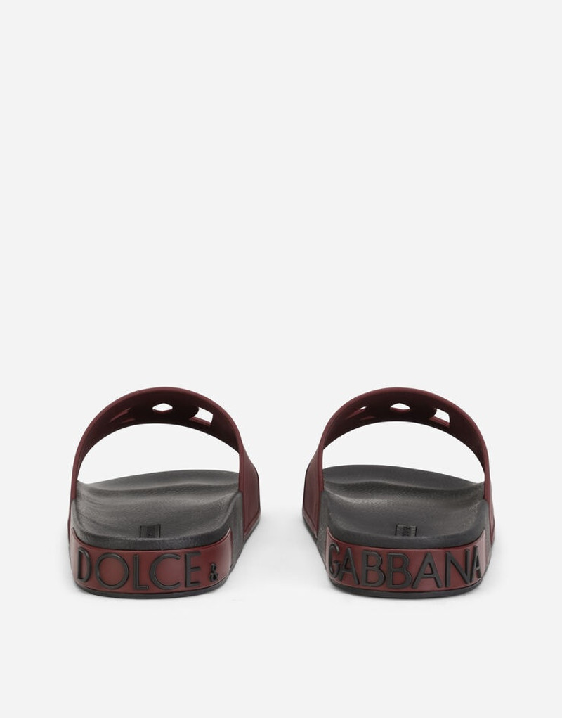 Rubber beachwear sliders with DG Millennials logo 3