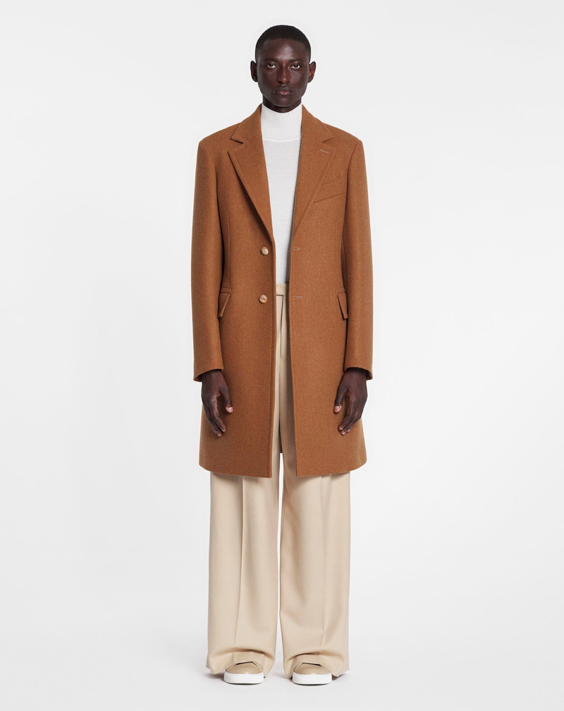 CLASSIC SINGLE-BREASTED COAT WITH SHEARLING COLLAR 2