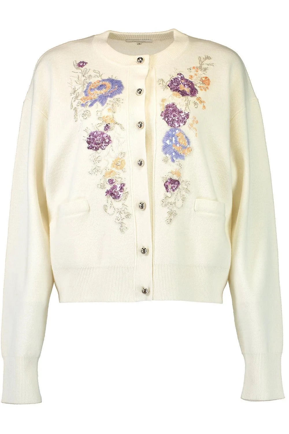 Long Sleeve Embellished Cardigan - 1